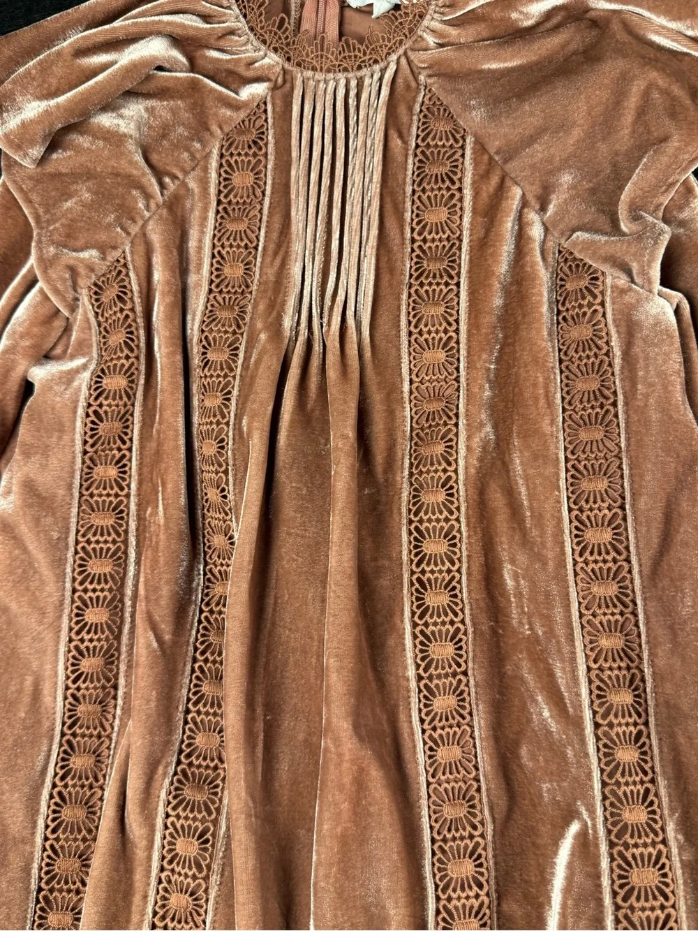 The Umbrella Academy Girls Size 6 Velvet Lace Ruffle Boho Dress